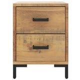 NNEVL Bedside Cabinet Brown 36x30x45 cm Solid Recycled Pinewood