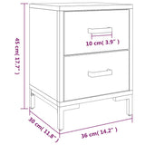 NNEVL Bedside Cabinet Brown 36x30x45 cm Solid Recycled Pinewood