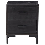 NNEVL Bedside Cabinet Black 36x30x45 cm Solid Recycled Pinewood