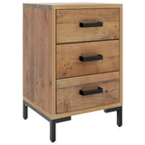NNEVL Bedside Cabinet Brown 36x30x54 cm Solid Recycled Pinewood