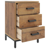 NNEVL Bedside Cabinet Brown 36x30x54 cm Solid Recycled Pinewood