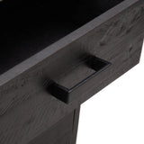NNEVL Bedside Cabinet Black 40x30x55 cm Solid Pinewood