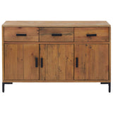 NNEVL Sideboard Brown 110x35x70 cm Solid Pinewood