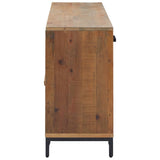 NNEVL Sideboard Brown 110x35x70 cm Solid Pinewood