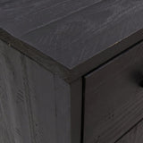 NNEVL Sideboard Black 110x35x70 cm Solid Recycled Pinewood