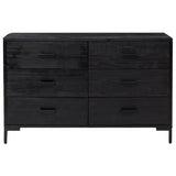 NNEVL Sideboard Black 110x35x70 cm Solid Pinewood