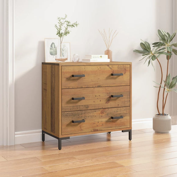 NNEVL Chest of Drawers 75x35x70 cm Solid Pinewood