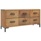 NNEVL Storage Bench Brown 110x30x45 cm Solid Recycled Pinewood