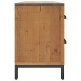 NNEVL Storage Bench Brown 110x30x45 cm Solid Recycled Pinewood