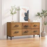 NNEVL Storage Bench Brown 110x30x45 cm Solid Recycled Pinewood