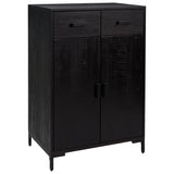 NNEVL Shoe Rack Black 75x40x110 cm Solid Pinewood