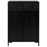 NNEVL Shoe Rack Black 75x40x110 cm Solid Pinewood