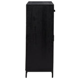 NNEVL Shoe Rack Black 75x40x110 cm Solid Pinewood