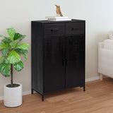 NNEVL Shoe Rack Black 75x40x110 cm Solid Pinewood