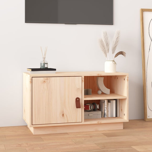 NNEVL TV Cabinet 70x34x40 cm Solid Wood Pine