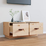 NNEVL TV Cabinet 80x34x35 cm Solid Wood Pine