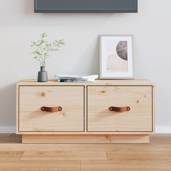 NNEVL TV Cabinet 80x34x35 cm Solid Wood Pine