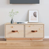 NNEVL TV Cabinet 80x34x35 cm Solid Wood Pine