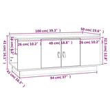 NNEVL Coffee Table 100x50x41 cm Solid Wood Pine