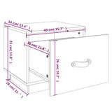 NNEVL Bedside Cabinets 2 pcs 40x34x35 cm Solid Wood Pine