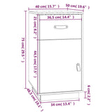 NNEVL Desk Cabinet 40x50x75 cm Solid Wood Pine