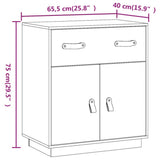NNEVL Sideboard 65.5x40x75 cm Solid Wood Pine
