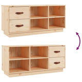 NNEVL Shoe Bench 100x34x45 cm Solid Wood Pine