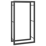 NNEVL Firewood Rack Matt Black 50x28x94 cm Steel