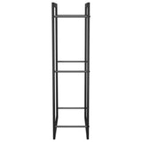 NNEVL Firewood Rack Matt Black 50x28x94 cm Steel
