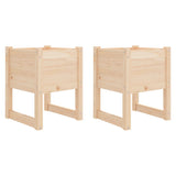 NNEVL Planters 2 pcs 40x40x52.5 cm Solid Wood Pine
