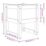 NNEVL Planters 2 pcs 40x40x52.5 cm Solid Wood Pine
