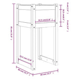 NNEVL Planter 40x40x81 cm Solid Wood Pine