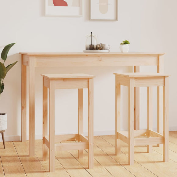 NNEVL Bar Chairs 2 pcs 40x40x78 cm Solid Wood Pine