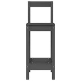 NNEVL Bar Chairs 2 pcs Grey 40x41.5x112 cm Solid Wood Pine
