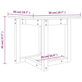 NNEVL Coffee Table 50x50x45 cm Solid Wood Pine