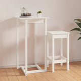 NNEVL Bar Table White 60x60x110 cm Solid Wood Pine