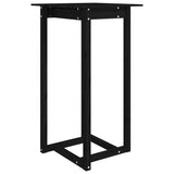 NNEVL Bar Table Black 60x60x110 cm Solid Wood Pine