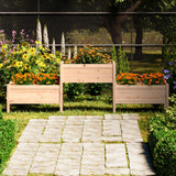 NNEVL Planter 245.5x44x75 cm Solid Wood Pine