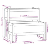 NNEVL Planter 84.5x84x75 cm Solid Wood Pine