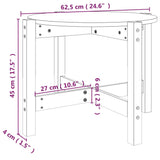 NNEVL Coffee Table Ø 62,5x45 cm Solid Wood Pine