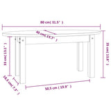 NNEVL Coffee Table 80x40x35 cm Solid Wood Pine
