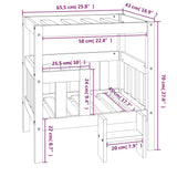 NNEVL Dog Bed 65.5x43x70 cm Solid Wood Pine