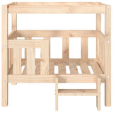 NNEVL Dog Bed 75.5x63.5x70 cm Solid Wood Pine