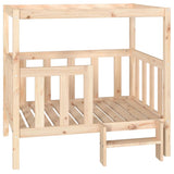 NNEVL Dog Bed 105.5x83.5x100 cm Solid Wood Pine