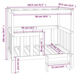 NNEVL Dog Bed 105.5x83.5x100 cm Solid Wood Pine