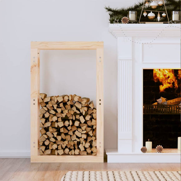 NNEVL Firewood Rack 60x25x100 cm Solid Wood Pine