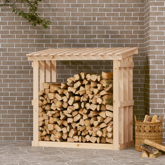 NNEVL Firewood Rack 108x64.5x109 cm Solid Wood Pine