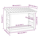 NNEVL Firewood Rack 108x64.5x78 cm Solid Wood Pine
