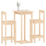 NNEVL 3 Piece Bar Set Solid Wood Pine