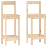 NNEVL 3 Piece Bar Set Solid Wood Pine